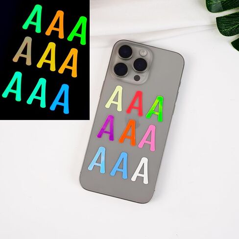 9 Sheets Glow in The Dark Letter & Numbers Stickers - 1 Inch Waterproof Luminous Alphabet Self Adhesive Vinyl for Laptop, Scrapbooking, Art Projects, School Supplies, Mailbox Signs in Kuwait