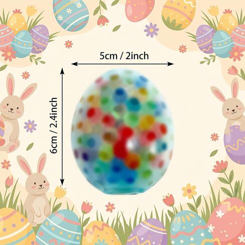 8 Pack Egg Shape Stress Balls, Easter Basket Stuffers Essential, Easter Egg Fillers Gifts in Saudi Arabia