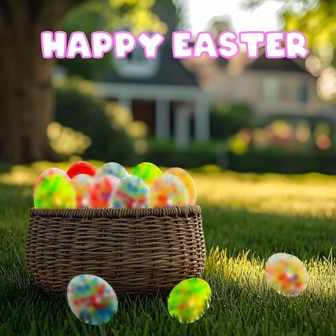 8 Pack Egg Shape Stress Balls, Easter Basket Stuffers Essential, Easter Egg Fillers Gifts in Saudi Arabia