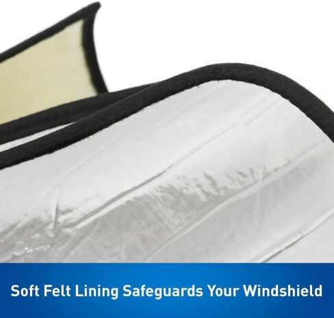 Roll-up Windshield Sunshade Compatible with 1987-1995 Jeep Wrangler - Officially Licensed Logo - Custom Fit UV & Heat Reflective Sunshield, Interior Protection in Saudi Arabia