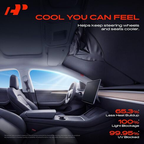 A-Premium Windshield Sun Shade Compatible with Land Rover Range Rover Sport 2022-2025, Foldable Car Sunshade with Storage Bag, Blocks Heat & UV Rays, Keeps Vehicle Cool in Summer in Kuwait