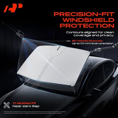 A-Premium Windshield Sun Shade Compatible with Land Rover Range Rover Sport 2022-2025, Foldable Car Sunshade with Storage Bag, Blocks Heat & UV Rays, Keeps Vehicle Cool in Summer in Kuwait