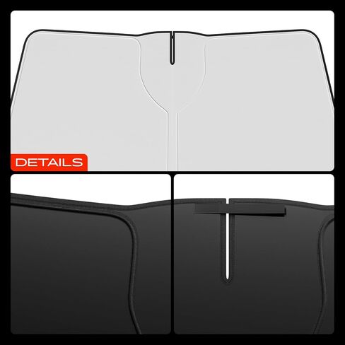 A-Premium Windshield Sun Shade Compatible with Land Rover Range Rover Sport 2022-2025, Foldable Car Sunshade with Storage Bag, Blocks Heat & UV Rays, Keeps Vehicle Cool in Summer in Kuwait