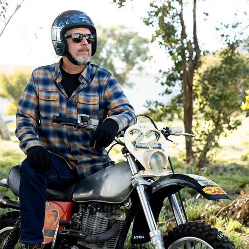 Biltwell Bonanza Holeshot Metallic Blue / Silver Motorcycle Helmet DOT Approved in Saudi Arabia
