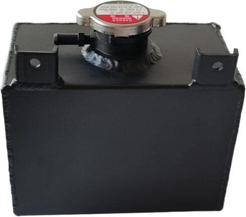 New Universal Aluminum Overflow Expansion Bottle Coolant Reservoir Tank With Cap BLACK in Saudi Arabia
