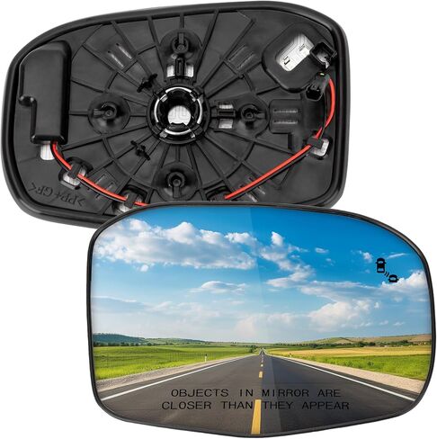 استبدال مرآة جانبية للسائق لهوندا CR-V CRV 2023 2024 2025، HR-V HRV 2023 2024 2025 - زجاج مرآة الجانب الأيسر، زجاج مرايا الرؤية الخلفية مع تسخين كهربائي ونقطة عمياء in Kuwait