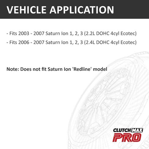 مجموعة القابض ClutchMaxPRO Performance OEM مع دولاب الموازنة مع أسطوانة تابعة متوافقة مع SATURN 2003-2007 ION 1 2 3 2.2L 2.4L (CP04228HDWS-FW167610-CK) in Saudi Arabia