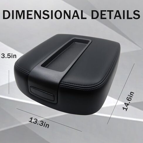 Center Console Lid Armrest Cover Replacement for 2007-2014 Chevy Silverado/Tahoe/Suburban/Avalanche/GMC Sierra/Yukon/Yukon XL Accessories, Replaces 15217111, 15941534, 19328718, Black in Saudi Arabia