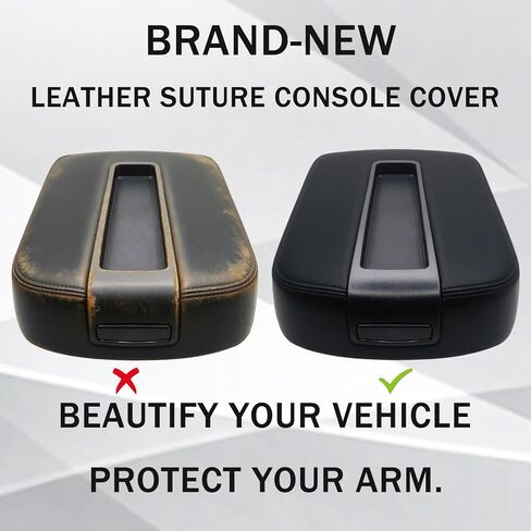 Center Console Lid Armrest Cover Replacement for 2007-2014 Chevy Silverado/Tahoe/Suburban/Avalanche/GMC Sierra/Yukon/Yukon XL Accessories, Replaces 15217111, 15941534, 19328718, Black in Saudi Arabia