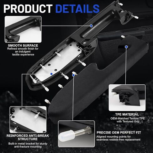22818465 Front Left Driver Door Armrest Repair Kit, Direct Replacement with Door Release Handle Below Armrest, Compatible with Chevy Silverado & GMC Sierra 1500 2500/3500HD 2010-2014, Black in Kuwait