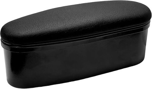 Car Armrest Support Cover, Leather Auto Side Door Armrest Extender Elbow Pad with Storage Box, Adjustable Driver Arm Rest Pillow Storage Cover for Left Elbow Support (Black) in Kuwait