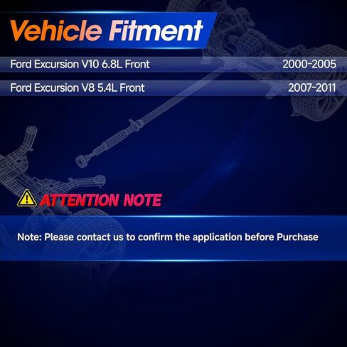 938-063 عمود الدفع الأمامي مجموعة عمود الإدارة [4WD] مناسب لـ Ford Excursion 2000 2001 2002 2003 2004 2005 5.4L 6.8L, OE 5C3Z4A376CA, 5C3Z4A376NA in Kuwait