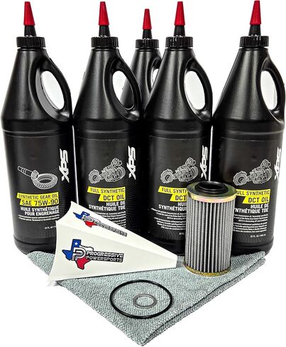 مجموعة أدوات تغيير الزيت وناقل الحركة التقدمي Powersport's DIFF - متوافقة مع موديلات Can-Am MAVERICK R (ليس X3) - زيت Trans and Diff، مرشح Trans، قطعة قماش، قمع وغسالات مانعة للتسرب متضمنة C14 in Kuwait