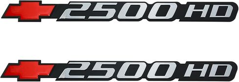 2Pcs 2500 HD Bowtie Emblems Front Side Door Car 3D Badge Decal Replacement for 01-07 Silverado 15114051 (Red) in Saudi Arabia