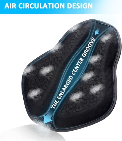 Upgraded Motorcycle Gel Seat Cushion, Universal Motorcycle Seat Pad, Shake Rider Cushion, Enlarged Ventilation Channels, Large 3D-Honeycomb Structure, Shock Absorption and Breathable for Long Rides in Saudi Arabia