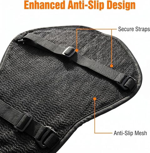 Upgraded Motorcycle Gel Seat Cushion, Universal Motorcycle Seat Pad, Shake Rider Cushion, Enlarged Ventilation Channels, Large 3D-Honeycomb Structure, Shock Absorption and Breathable for Long Rides in Saudi Arabia