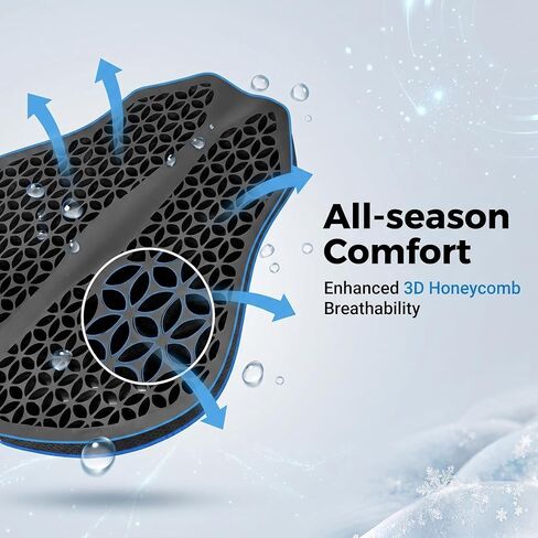 Upgraded Motorcycle Gel Seat Cushion, Universal Motorcycle Seat Pad, Shake Rider Cushion, Enlarged Ventilation Channels, Large 3D-Honeycomb Structure, Shock Absorption and Breathable for Long Rides in Saudi Arabia