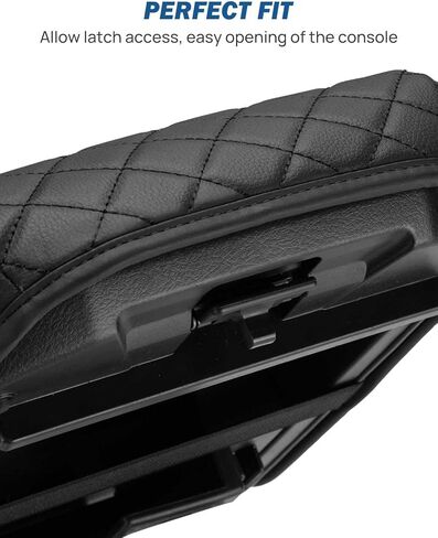 JOYTUTUS Center Console Armrest Cover Compatible with Toyota 4Runner 2010-2022 2023 2024 Truck Accessories Premium PU Leather Cushion Protector (Black) in Kuwait