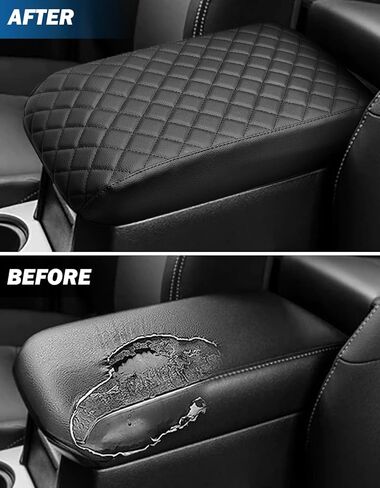 JOYTUTUS Center Console Armrest Cover Compatible with Toyota 4Runner 2010-2022 2023 2024 Truck Accessories Premium PU Leather Cushion Protector (Black) in Kuwait