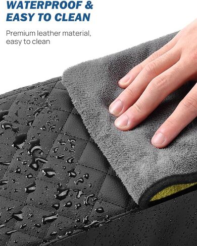 JOYTUTUS Center Console Armrest Cover Compatible with Toyota 4Runner 2010-2022 2023 2024 Truck Accessories Premium PU Leather Cushion Protector (Black) in Kuwait