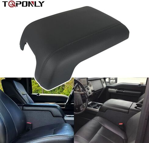 غطاء جلدي لمسند ذراع وحدة التحكم المركزية من TQPONLY، يناسب 2011-2016 Ford Super Duty F250 F350 F450 F550 يستبدل 925-005 BC3Z-2806024-AA in Kuwait