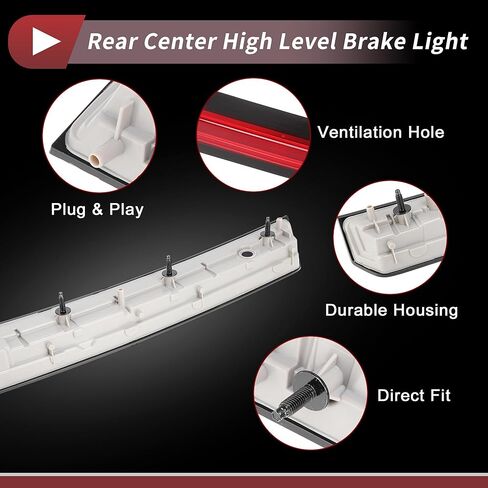 22783104 LED ضوء الفرامل الثالث لسيارة شيفروليه تاهو 2015-2020 923-116 مصباح التوقف الثالث العالي المثبت لسيارة Chevy Suburban 3500 HD الخلفية المركزية ضوء الفرامل عالي المستوى 923116 شريط الضوء الخلفي in Kuwait