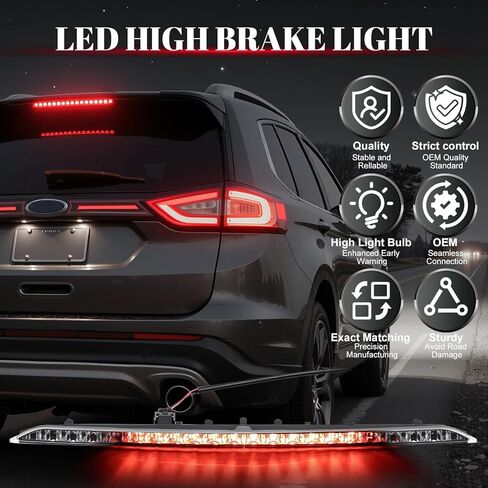 923-133 High Mount Third Brake Light for Ford Edge 2015-2024, FT4Z13A613A LED Stop Lamp Assembly, Direct OE Replacement, Waterproof High Visibility Rear Light in Saudi Arabia