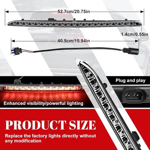 923-133 High Mount Third Brake Light for Ford Edge 2015-2024, FT4Z13A613A LED Stop Lamp Assembly, Direct OE Replacement, Waterproof High Visibility Rear Light in Saudi Arabia