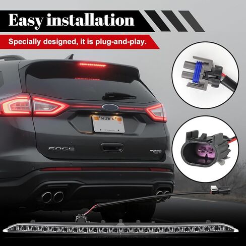 923-133 High Mount Third Brake Light for Ford Edge 2015-2024, FT4Z13A613A LED Stop Lamp Assembly, Direct OE Replacement, Waterproof High Visibility Rear Light in Saudi Arabia