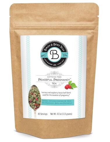 Birds & Bees Teas - Peaceful Pregnancy Tea, Red Raspberry Leaf Tea that is a Nourishing and Safe Prenatal Tea for your First Trimester Through Third Trimester - 40 Servings, 4.0 oz in Saudi Arabia
