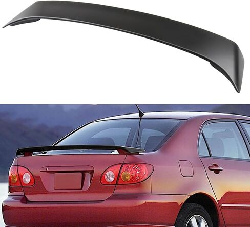 cciyu Black ABS Rear Spoiler Wing for 2003 2004 2005 2006 2007 2008 for Toyota Corolla Stylish Trunk Spoiler Wing in Saudi Arabia