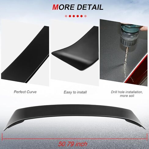 cciyu Black ABS Rear Spoiler Wing for 2003 2004 2005 2006 2007 2008 for Toyota Corolla Stylish Trunk Spoiler Wing in Saudi Arabia