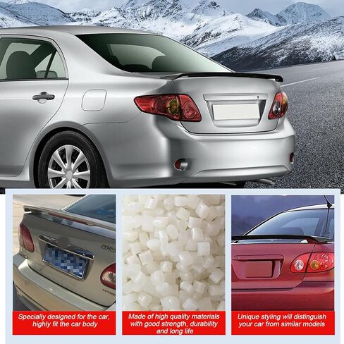 cciyu Black ABS Rear Spoiler Wing for 2003 2004 2005 2006 2007 2008 for Toyota Corolla Stylish Trunk Spoiler Wing in Saudi Arabia