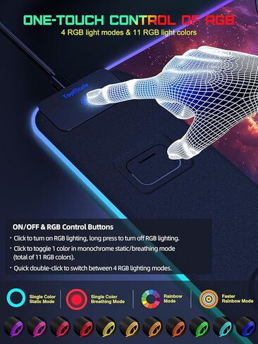 TopMade Wireless Charging Mouse Pad, RGB Gaming Mousepad Home Office Desk Pad, 31.5" x 15.8" Large Desk Mat, Waterproof Keyboard Pad, Galaxy Nebula (Includes 20W PD Power Adapter & 6.56ft Woven Cable) in Saudi Arabia
