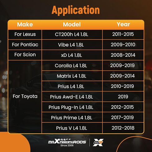 مجموعة سلسلة التوقيت maxpeedingrods مناسبة لتويوتا كورولا 2009-2019 Prius 2010-2019 Matrix Pontiac Vibe 2009-2014 Prius V 2012-2018 Lexus CT 200h 2011-2015 Prius Prime 2017-2019 Plug-In 2012-2015 1.8 لتر in Kuwait