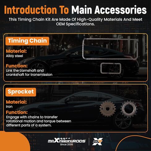 مجموعة سلسلة التوقيت maxpeedingrods مناسبة لتويوتا كورولا 2009-2019 Prius 2010-2019 Matrix Pontiac Vibe 2009-2014 Prius V 2012-2018 Lexus CT 200h 2011-2015 Prius Prime 2017-2019 Plug-In 2012-2015 1.8 لتر in Kuwait