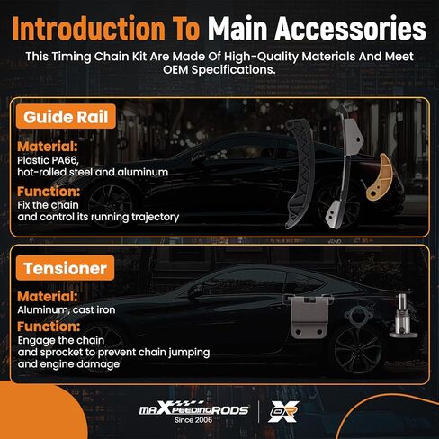 مجموعة سلسلة التوقيت maxpeedingrods مناسبة لتويوتا كورولا 2009-2019 Prius 2010-2019 Matrix Pontiac Vibe 2009-2014 Prius V 2012-2018 Lexus CT 200h 2011-2015 Prius Prime 2017-2019 Plug-In 2012-2015 1.8 لتر in Kuwait