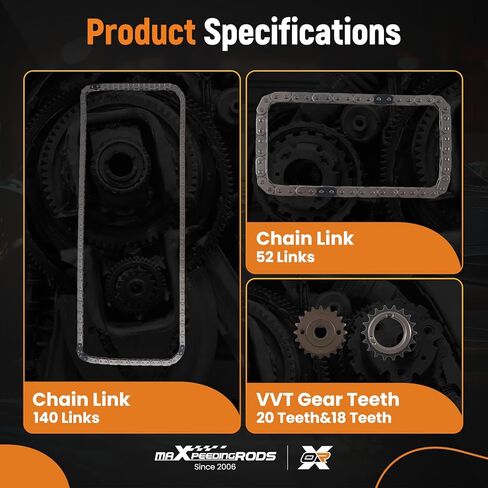 مجموعة سلسلة التوقيت maxpeedingrods مناسبة لتويوتا كورولا 2009-2019 Prius 2010-2019 Matrix Pontiac Vibe 2009-2014 Prius V 2012-2018 Lexus CT 200h 2011-2015 Prius Prime 2017-2019 Plug-In 2012-2015 1.8 لتر in Kuwait