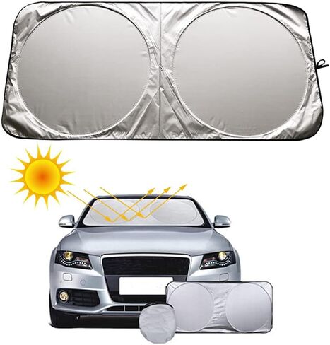 Car Windshield Sunshade, UV Protection Sun Visor, Portable Windscreen Cover, 59 x 27.5 Inches in Saudi Arabia