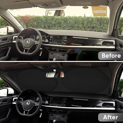 Car Windshield Sunshade, UV Protection Sun Visor, Portable Windscreen Cover, 59 x 27.5 Inches in Saudi Arabia