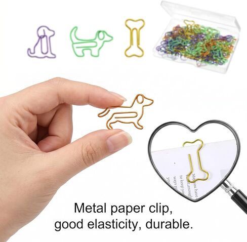 70 PCS Dog Shaped Paper Clips – Cute Colorful Animal Paperclips, Decorative Bookmark Clips for Office Supplies, Fun Unique Gifts for Dog Lovers Women Coworkers Teacher Student in Saudi Arabia
