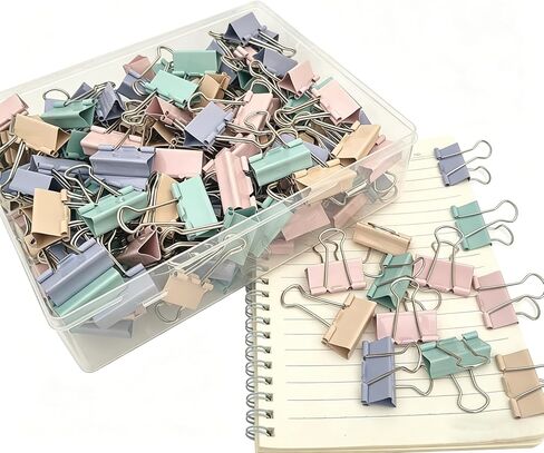1.25 Inch/32mm Medium Size Colored Binder Clips (108 Pack),Paper Clamps for Office Supplies Home and School in Saudi Arabia