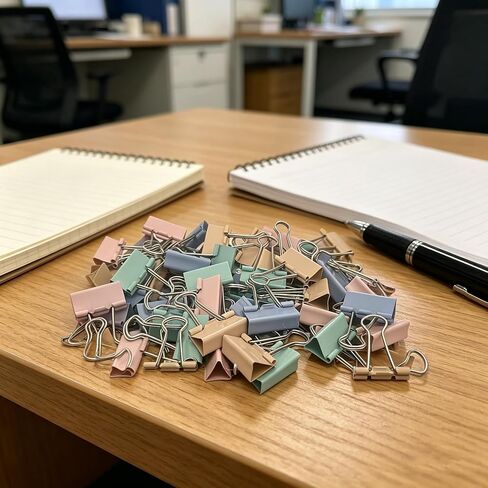 1.25 Inch/32mm Medium Size Colored Binder Clips (108 Pack),Paper Clamps for Office Supplies Home and School in Saudi Arabia