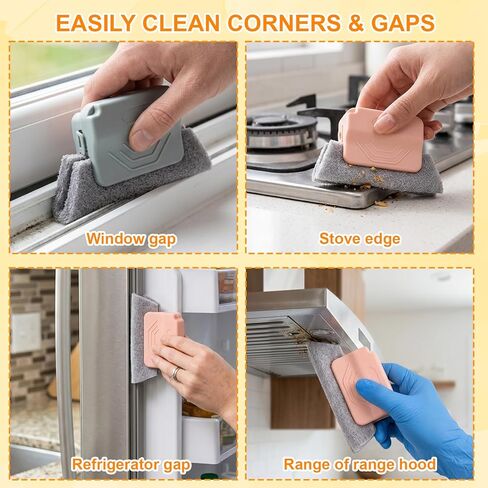Window Track Cleaner, Window Track Cleaning Tools, Magic Window Track Cleaner with 6 Gap Brushes, 4 Large and 2 Long Brushes for Window Sill Cleaning, Efficient Window Track Cleaning Tools in Saudi Arabia