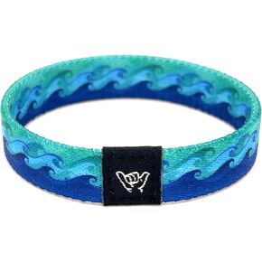 Hang Loose Bands - Coastal Breaking Waves Bracelet - Extra Small 5.5 Length for Petite Women and Kids - Reversible Elastic Wristband Boho Surf Style Unisex in Saudi Arabia