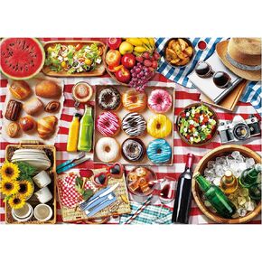 BenBen Puzzles for Adults 1000 Pieces, Spring Picnic Jigsaw Puzzles with Patterns on Back, Challenging Puzzles for Family Game Night Home Décor in Saudi Arabia