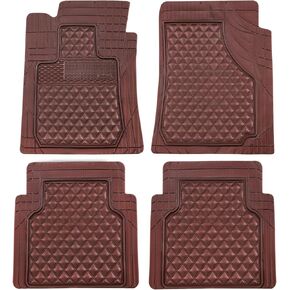 Universal Trim-to-Fit Car Floor Mats for Cars Trucks SUVs Rubber Non-Slip Waterproof All Weather Protection Floor Liner-Burgundy in Saudi Arabia