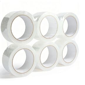 Oriental Magic Silent Packing Tape No Noise Super Clear 6 Rolls 1.88" x 55 Yards, Industrial Heavy Duty Packaging Tape for Packing Shipping Moving Mailing Sealing& Storage in Saudi Arabia