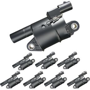 Set of 8 UF414 Round Ignition Coil Pack For V8 4.8 5.3 6.0 Chevy Silverado Tahoe Trailblazer Express Avalanche C adillac Escalade GMC Sierra Yukon/XL 2007-2017 8PCS D514A in Saudi Arabia