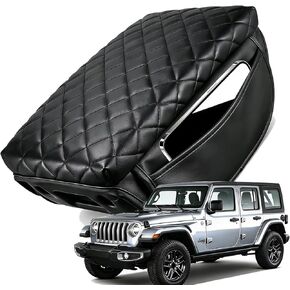 Center Console Armrest Cover for 2021 2022 2023 2024 2025 2026 Tesla Model Y & Model 3 with Organizer Storage Pockets, Thicken PU Leather Waterproof Arm Rest Box Cushion Protector Pad (Black) in Saudi Arabia